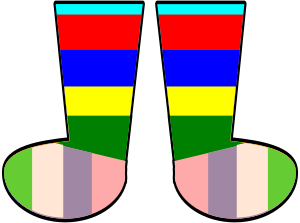 FunDraw dot com Rainbow Socks 300px